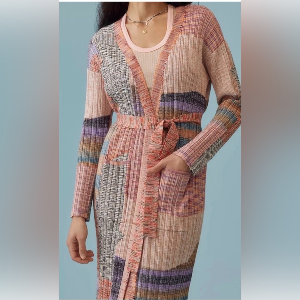 Anthropologie Multicolor Long Cardigan Womens Size xs/s